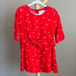 ⭐️⭐️ PICK 5 / $20 NWT Old Navy Red Dress with White Heart Print 18-24M